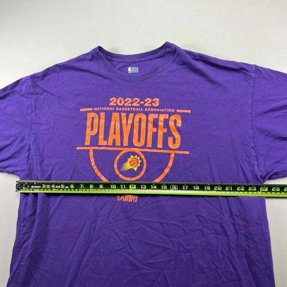 Phoenix Suns 2022-23 NBA Playoffs T Shirt Mens 2XL Purple Short Sleeve Crew Neck